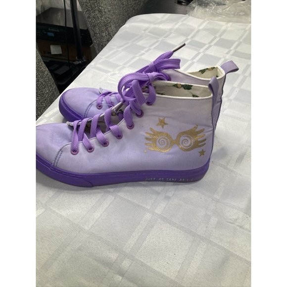 Women's Harry Potter Ground Up High-Top Sneakers Shoes SIZE 8 (Used) Purple - Picture 4 of 9